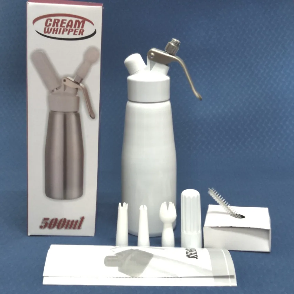 500 мл Алюминий диспенсер с Пластик головы дозатор для взбитых сливок крем машинки