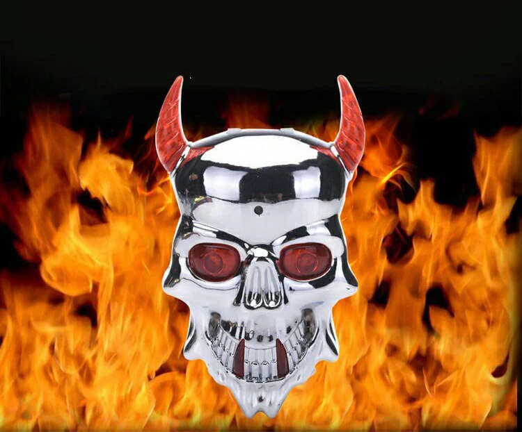 Велосипедный лазерный задний фонарь в форме черепа 7 режимов красный зеленый