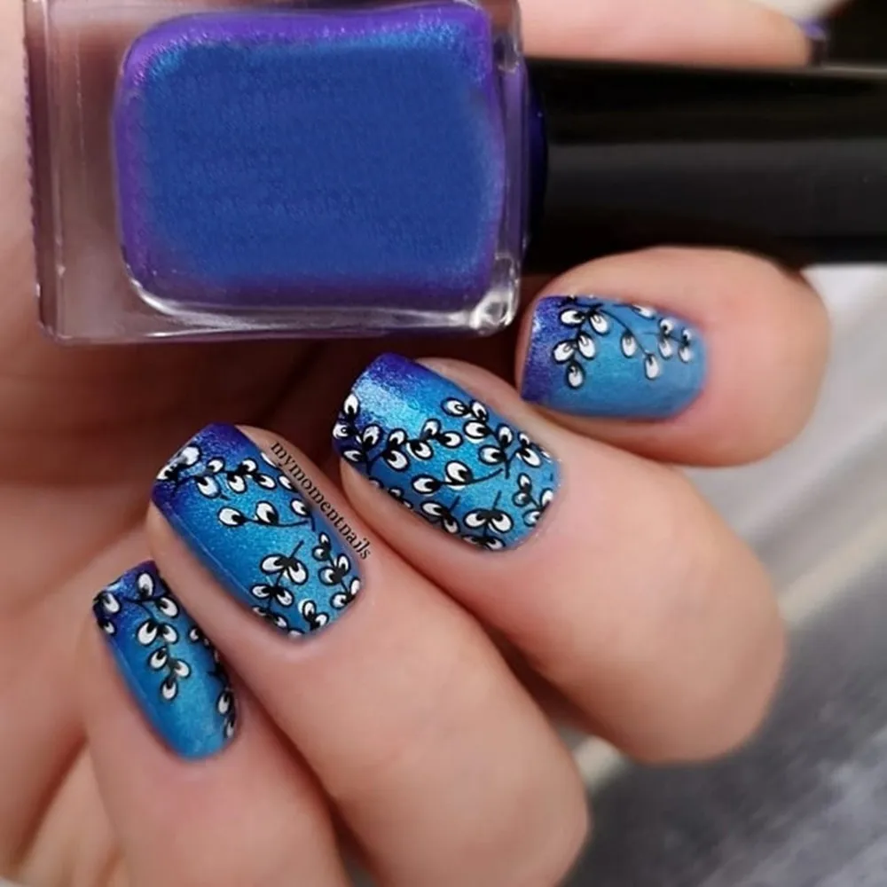 BeautyBigBang штамповочные пластины трава Красивые цветочные листья шаблон из нержавеющей стали для ногтей шаблон пластина для стемпинга для нейл-арта XL-040