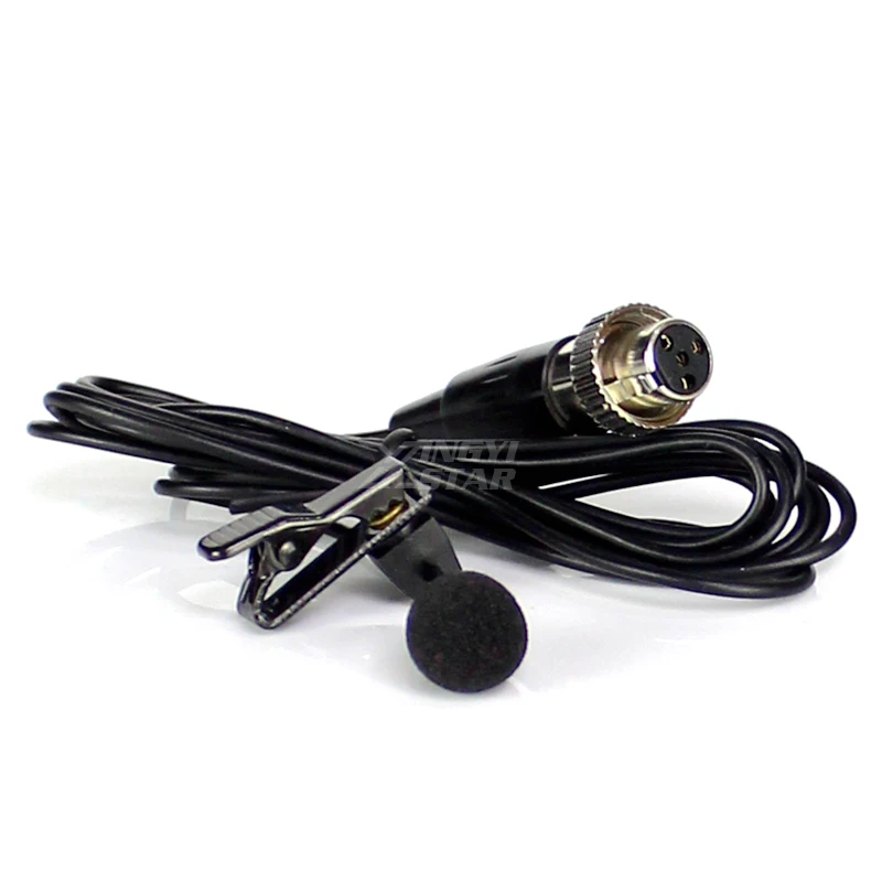 10 шт. мини XLR 4 Pin TA4F замок петличный микрофон с зажимом Микрофон Для MIPRO UHF