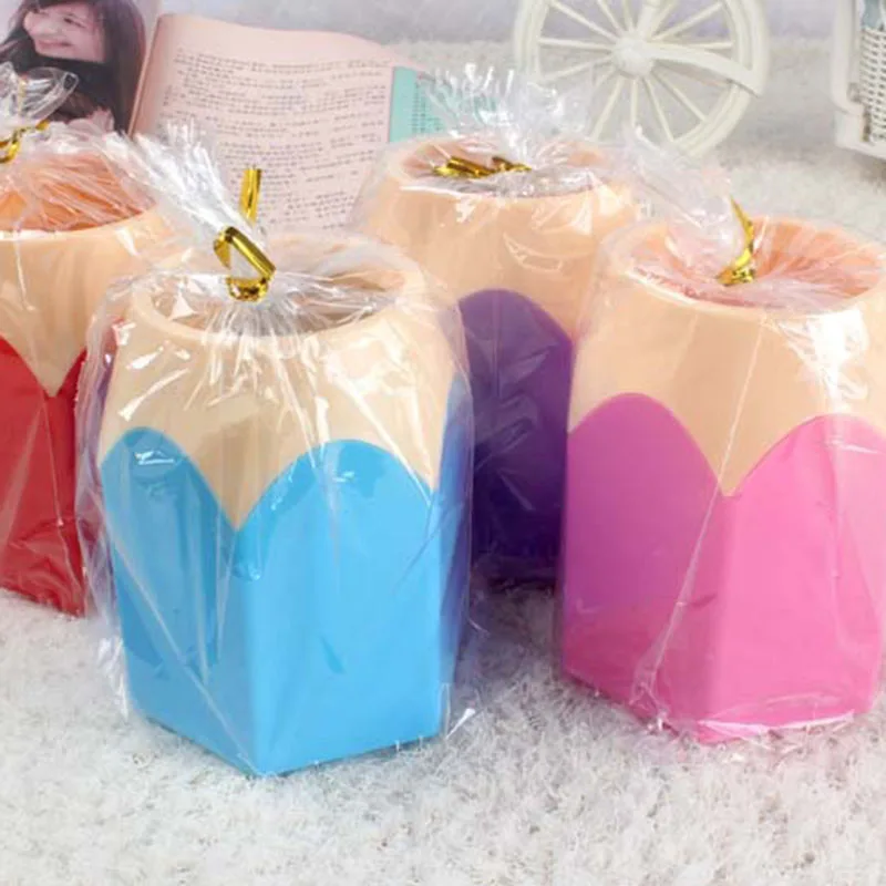 2pcs/lot Pencil Shape Pen Holder Box Stationery Desk Accessories Tidy Design Container Gift Storage Supplies Cute | Канцтовары для