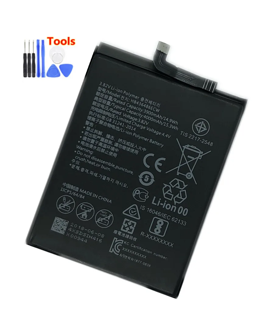 HB436486ECW 3900/4000 mAh аккумулятор для Huawei P20 Pro mate 10 pro lite X батарея + Бесплатные