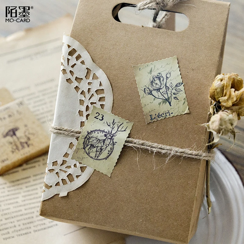 46 шт./кор. винтажная печать животных мини бумажная наклейка украшение DIY Дневник