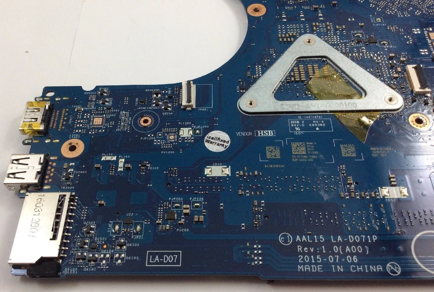 Материнская плата для ноутбука Dell Inspiron 15 5559 CN-0FV59D FV59D 0FV59D AAL15 LA-D071P i5-6200U Процессор