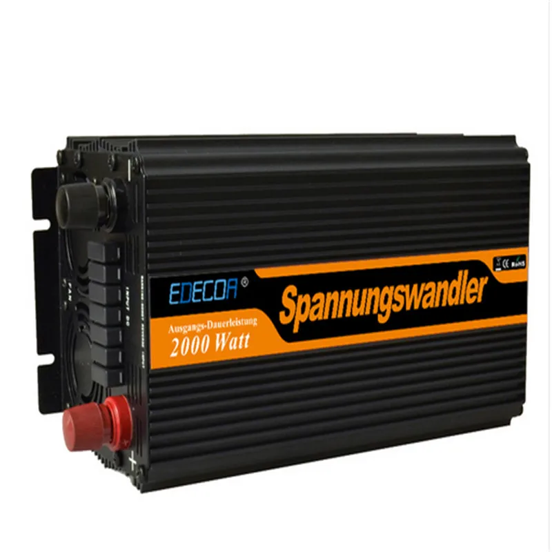 EDECOA 2000 Вт Инвертор 12 В 220 230 в 240 пиковая мощность 4000 решетки модифицированный