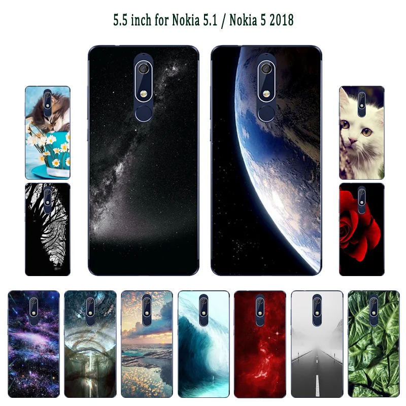 Прозрачный чехол для телефона из ТПУ Nokia 5 1 накладка с рисунком сна дюйма 2018