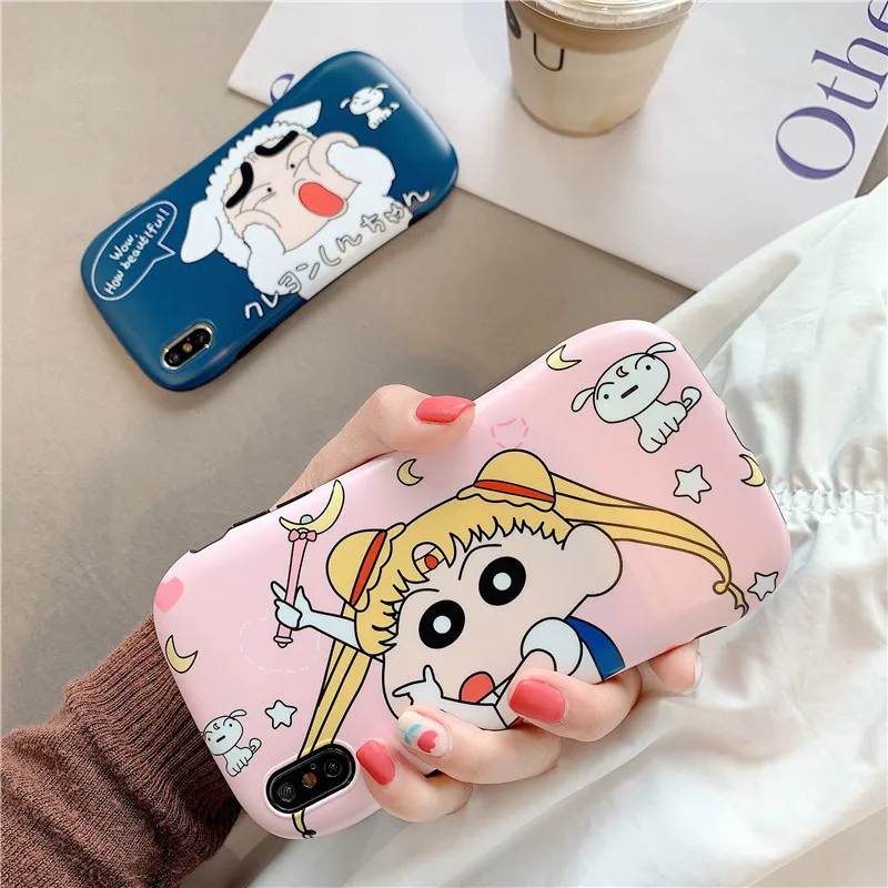 Crayon Shin chan Nohara Shinnosuke Shiro чехлы для телефонов iPhone 6 6s 7 8 Plus X XR XS MAX Забавный мультяшный