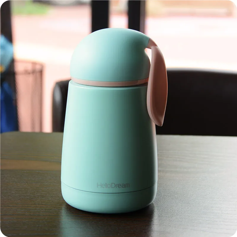 Super Sprouting Rabbit Insulation Cup Lovely Children Student Mini Portable Vacuum Belly Fashion Gift | Дом и сад