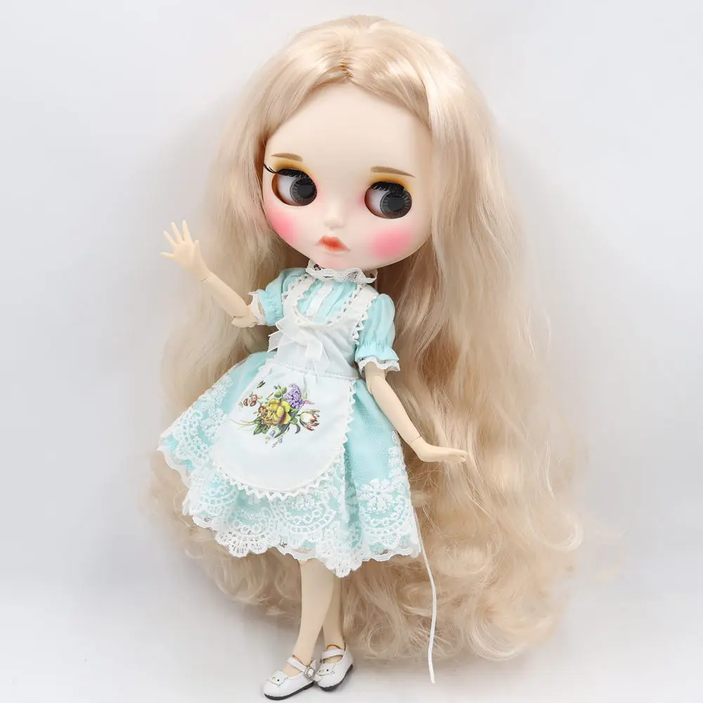Кукла Blyth ICY DBS для № BL3139 светлые волосы резные губы матовое лицо с бровью
