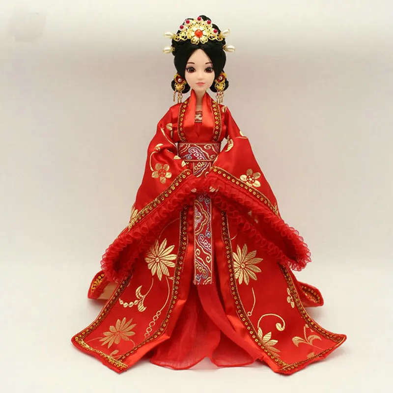 Ручная работа 31 см Bjd 1/6 кукла Китайский костюм куклы 12 шарнирное Тело 3D имитация глаз девочка кукла детские игрушки День рождения Рождественский подарок