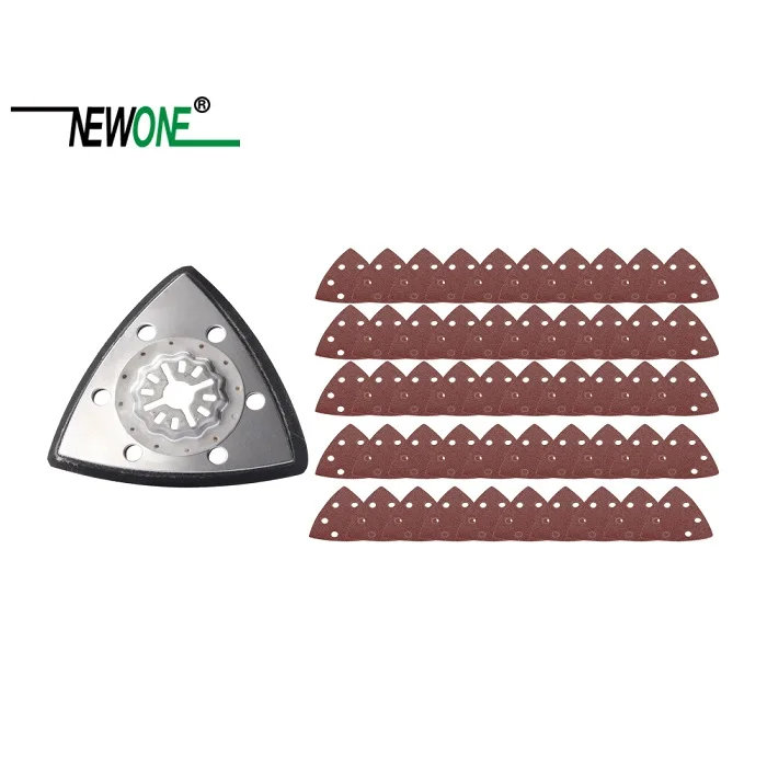 50pcs sandpaper NEWONE Starlock треугольные полировальные пилы и наждачная бумага наборы подходят мощные Осциллирующие инструменты для полировки дерева, металла, керамики больше - Цвет: 50pcs sandpaper