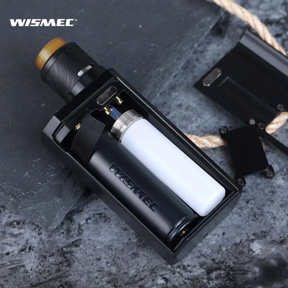 Оригинал Wismec Luxotic MF Box Kit с гильотинной V2 RDA Vape Tank 7 мл squonk bottle использует 21700/18650
