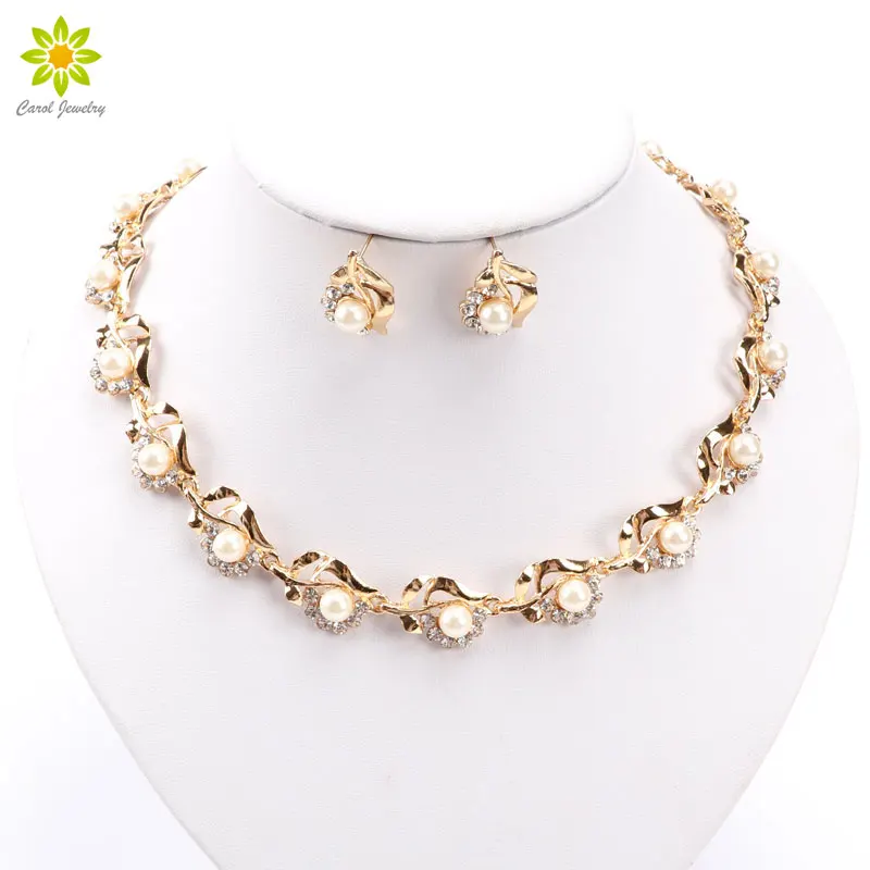 Новое поступление Модный комплект ювелирных изделий с искусственным жемчугом и