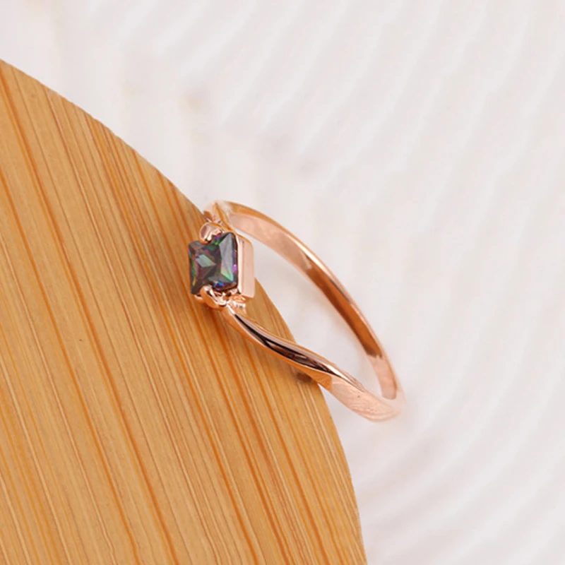 Bridal Fashion Jewelry Party Dress Accessories Women Anniversary Gifts Exquisite Zircon Ring Curve Shape Wedding Rings | Украшения и