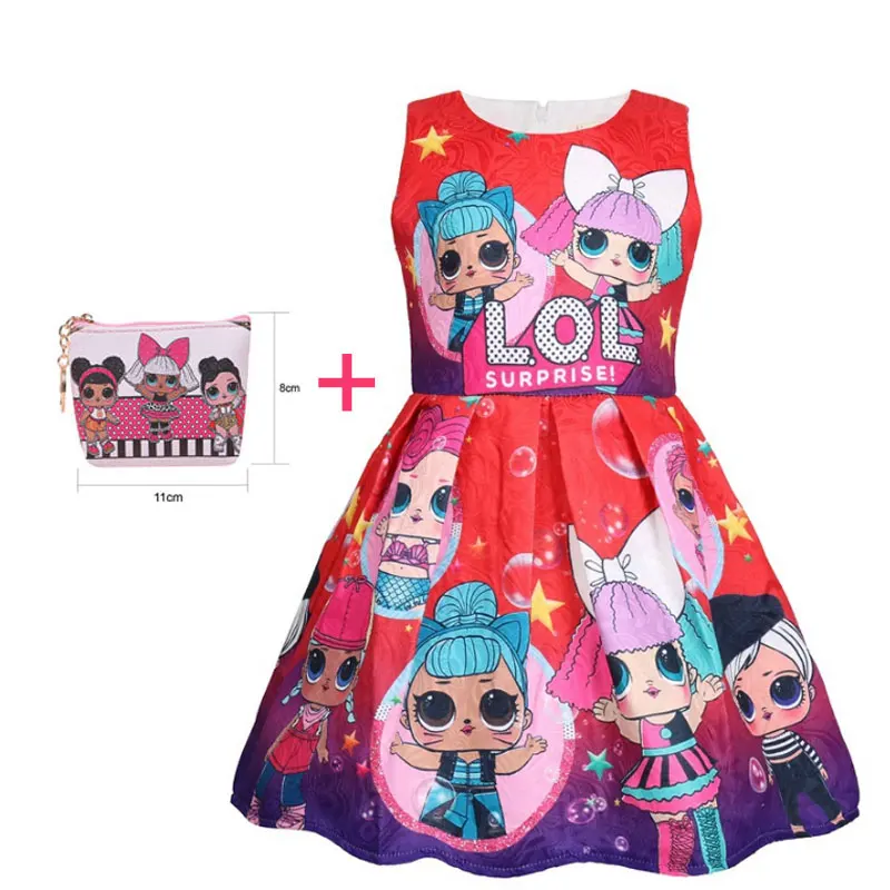 Новинка 2019 года Забавное платье для девочек с героями мультфильмов детская юбка