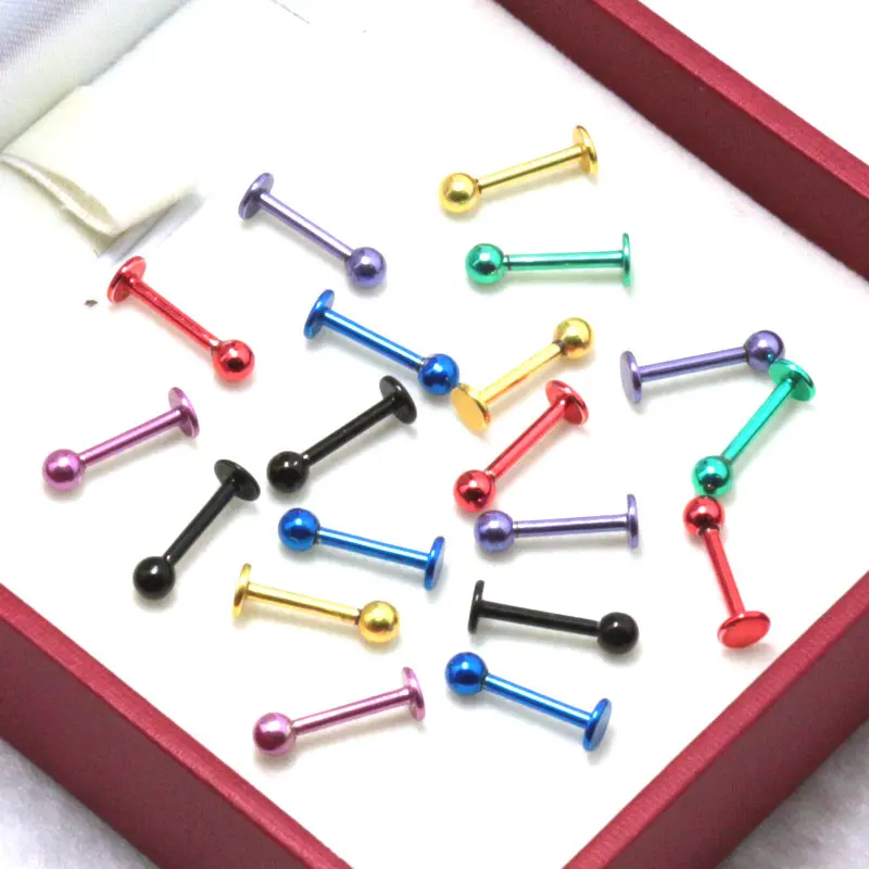 2 шт./лот кольца для губ с шариком из нержавеющей стали ювелирные изделия пирсинга