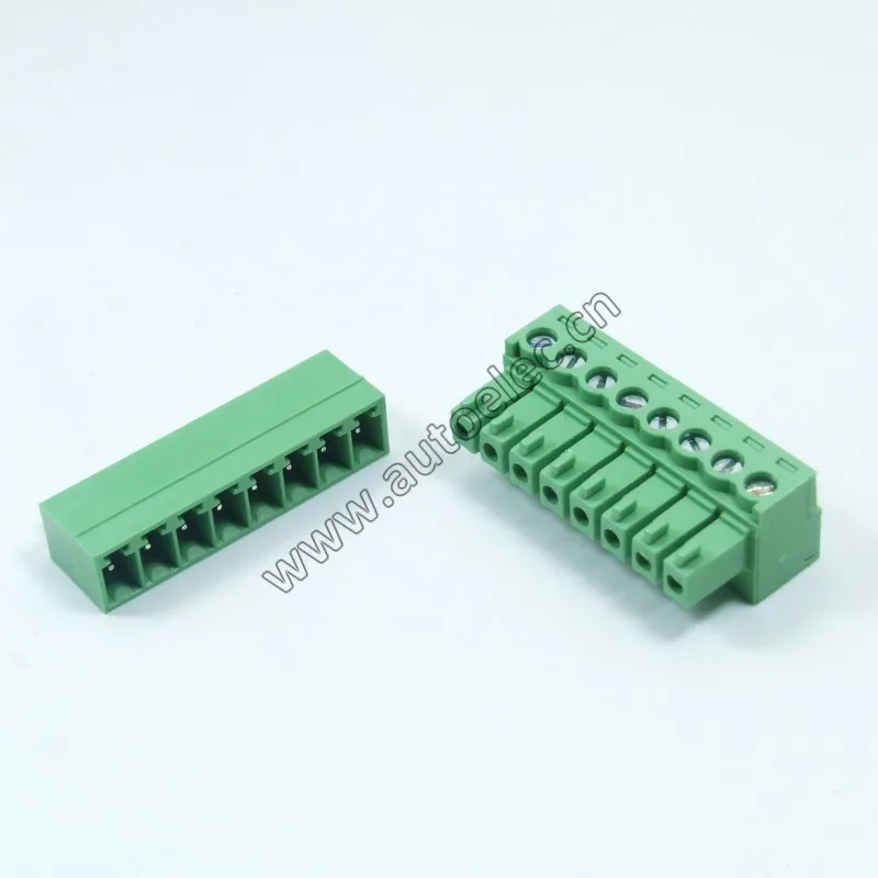 10 комплектов штекеры и гнезда 3 81 мм шаг PCB подключаемые клеммные колодки штекер