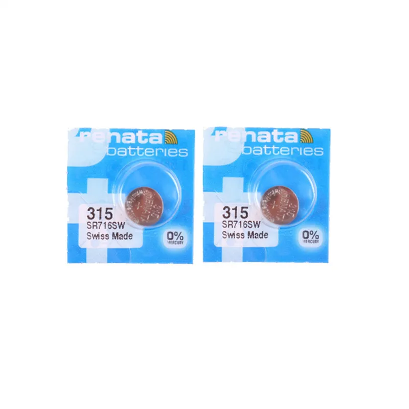 2 шт. Рената оксида серебра часы Батарея 315 SR716SW 716 1,55 V бренд renata 315 renata716 Батарея