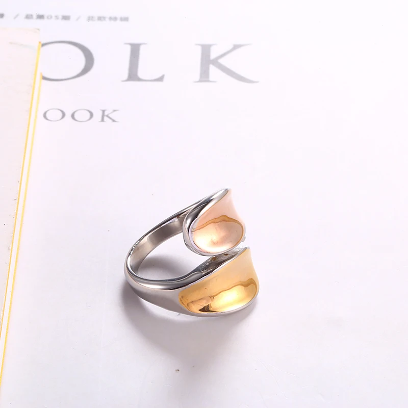 Современное изогнутое вогнутое кольцо RIR с двойной ложкой новые размеры браслета