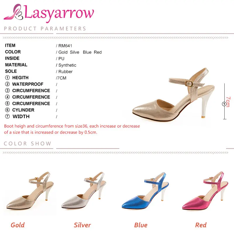 Бренд Lasyarrow женская обувь большие размеры 31-43 золотого и серебристого цвета Zapatos