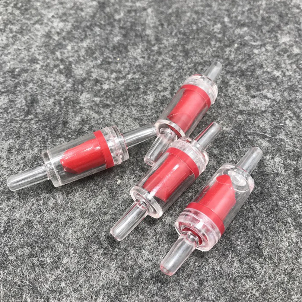 Ainstsk 2 шт. аквариумная проверка, односторонний CO2 обратный проверки для танковых растений воздушный насос красный пластик