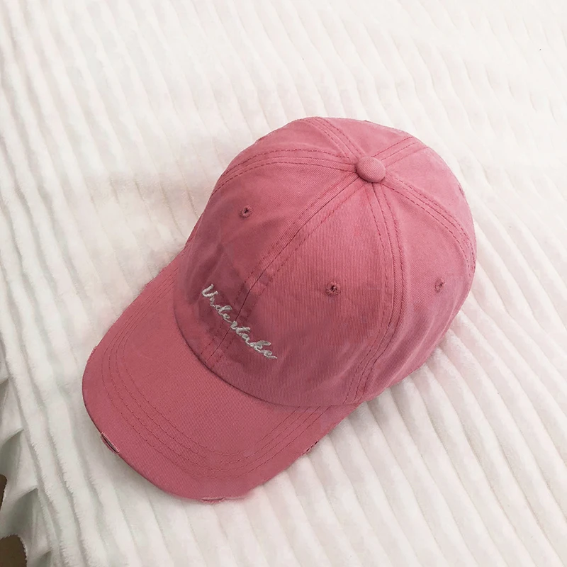 Pink Новое поступление женские шляпы Harajuku шляпы с буквами женские уличные бейсболки корейские студенческие кепки с козырьками MaleHip поп-шляпы - Цвет: Pink