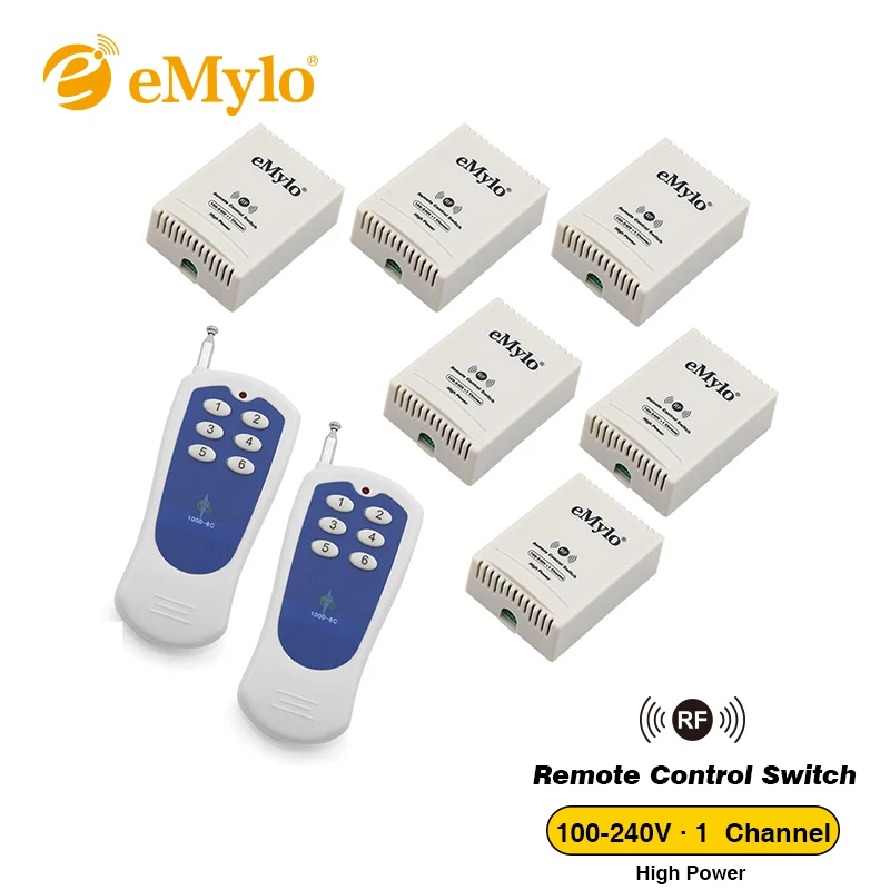 Умный беспроводной Радиочастотный пульт дистанционного управления eMylo AC 100 240 в