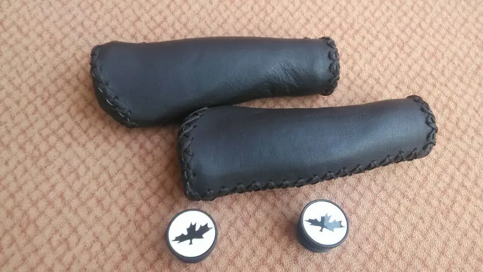 Высококачественные винтажные ручные велосипедные ручки из натуральной кожи в