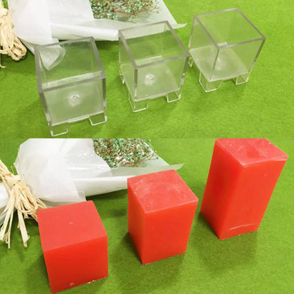 Пластиковая квадратная форма для прессформы свечей DIY изготовления ручной