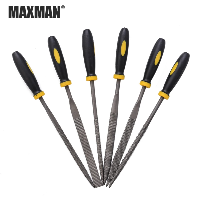 MAXMAN 6 шт. три модели металлических пилок мини ассорти набор алмазных иголок
