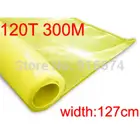 Бесплатная доставка, 1 метр 120 т 300 м, желтая полиэфирная шелковая сетка для трафаретной печати, ширина 120 т 127 см