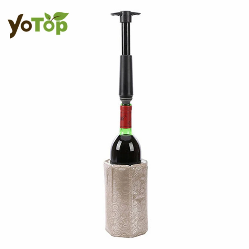 YOTOP Plastic Red Wine Vacuum Air Pump Bottle Stopper Stainless Steel Champagne Whisky Plug Bar Tools|Пробки для вина| |