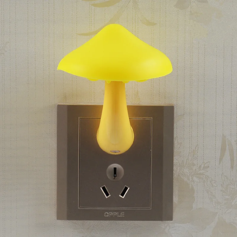 Lovely Cute Mushroom lamp Wall Socket light control interior night for Living Room Baby bedRoom Decor indoor lighting | Лампы и