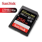 Карты памяти SanDisk Extreme Pro SDXC SD карты 95 МБс. читать 90 МБс. написать 256 ГБ C10 U3 V30 UHS-I 4K для Камера (SDSDXXY-256G-ZN4IN)