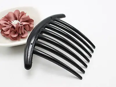 

6 Black Plastic 7 Teeth Volume Inserts Hair Comb Clips Pins for Bouffant Updo