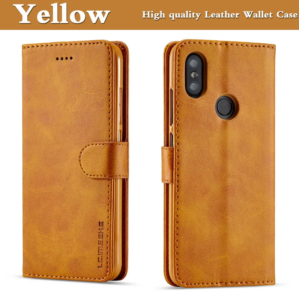Yellow Для Coque Xiao mi A2 чехол кожаный бумажник чехол для телефона Xiaomi mi A2 Флип Бумажник Чехол Xiao mi A2 Lite чехол Роскошный кожаный чехол funda - Цвет: Yellow