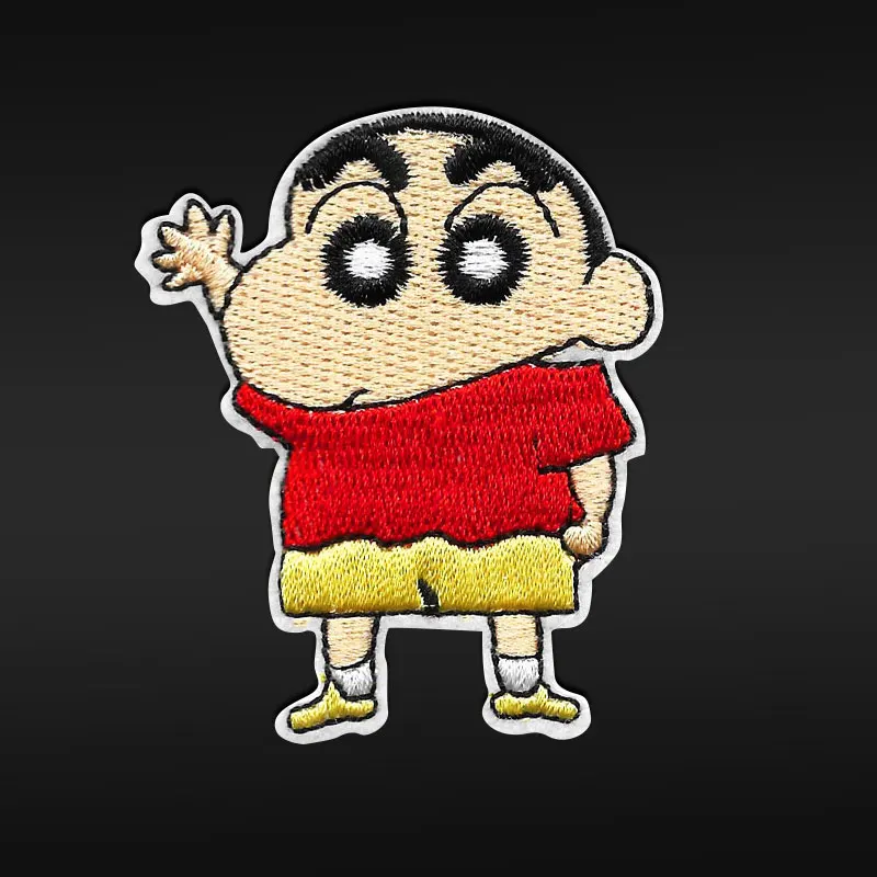Crayon Shin-chan вышитые железные нашивки на одежду для одежды дети мультфильм значки-Наклейки Аппликации одежды оптом