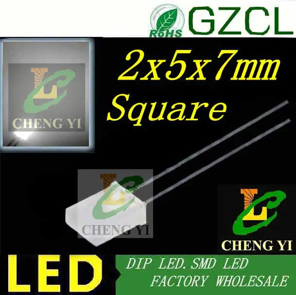 Wholesale Blue Milky diffuse 257 led diode 465-475nm 3.0-3.5V 2*5*7mm indicator 1000pcs | Лампы и освещение