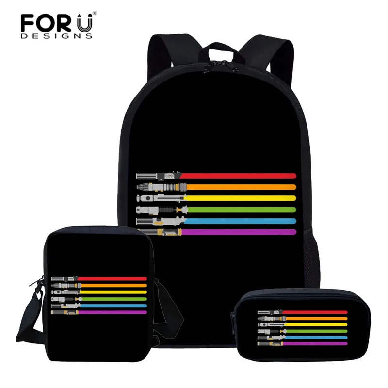 FORUDESIGNS/детские школьные сумки с радужным принтом, детский школьный рюкзак, Набор детских школьных сумок, ортопедический школьный рюкзак - Цвет: L5244CEK