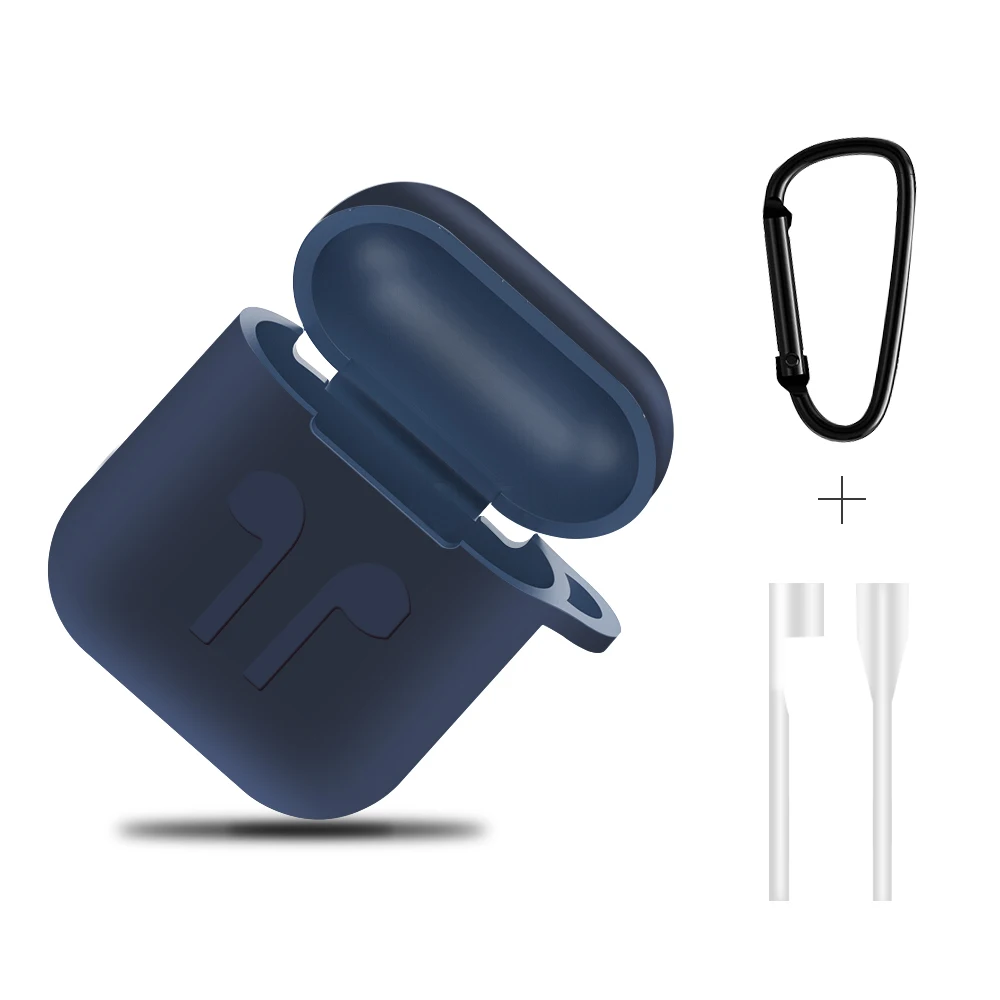 Чехол Airpods Ударопрочный Мягкий силиконовый чехол для Apple защита от пыли потери
