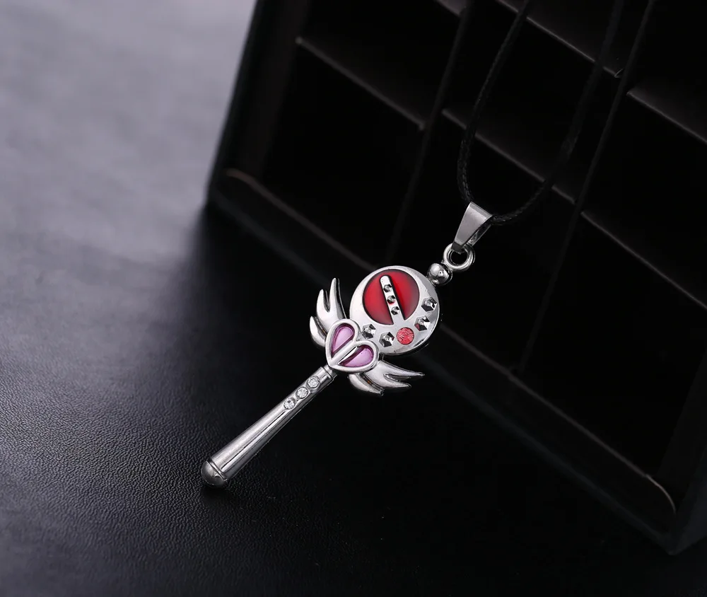 

10pcs/lot Sailor Moon chain necklace Heart cross Pendant Necklace Anime friendship gift Jewelry