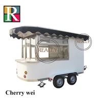 510 cm length can be customized food carts mobile stainless steel hot dog cart concession trailer towable food trailer for sale