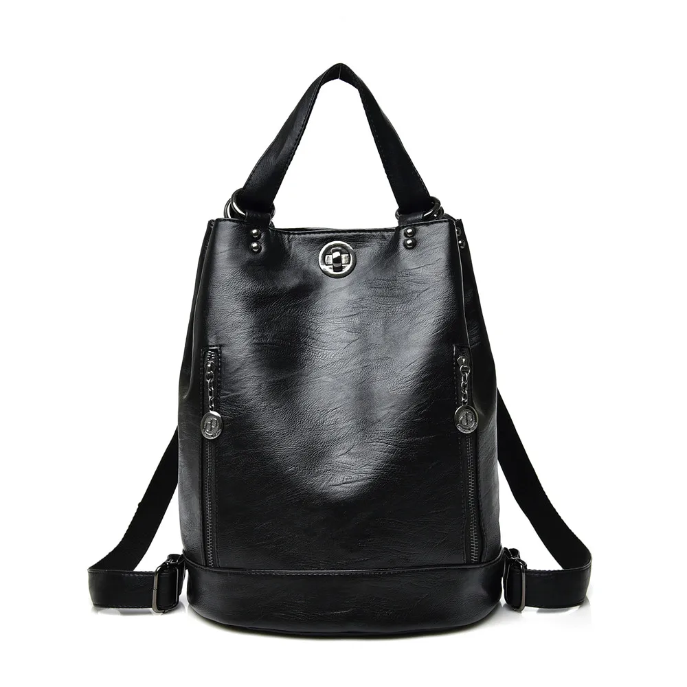 Популярный женский рюкзак mochila feminina повседневный многофункциональный кожаный