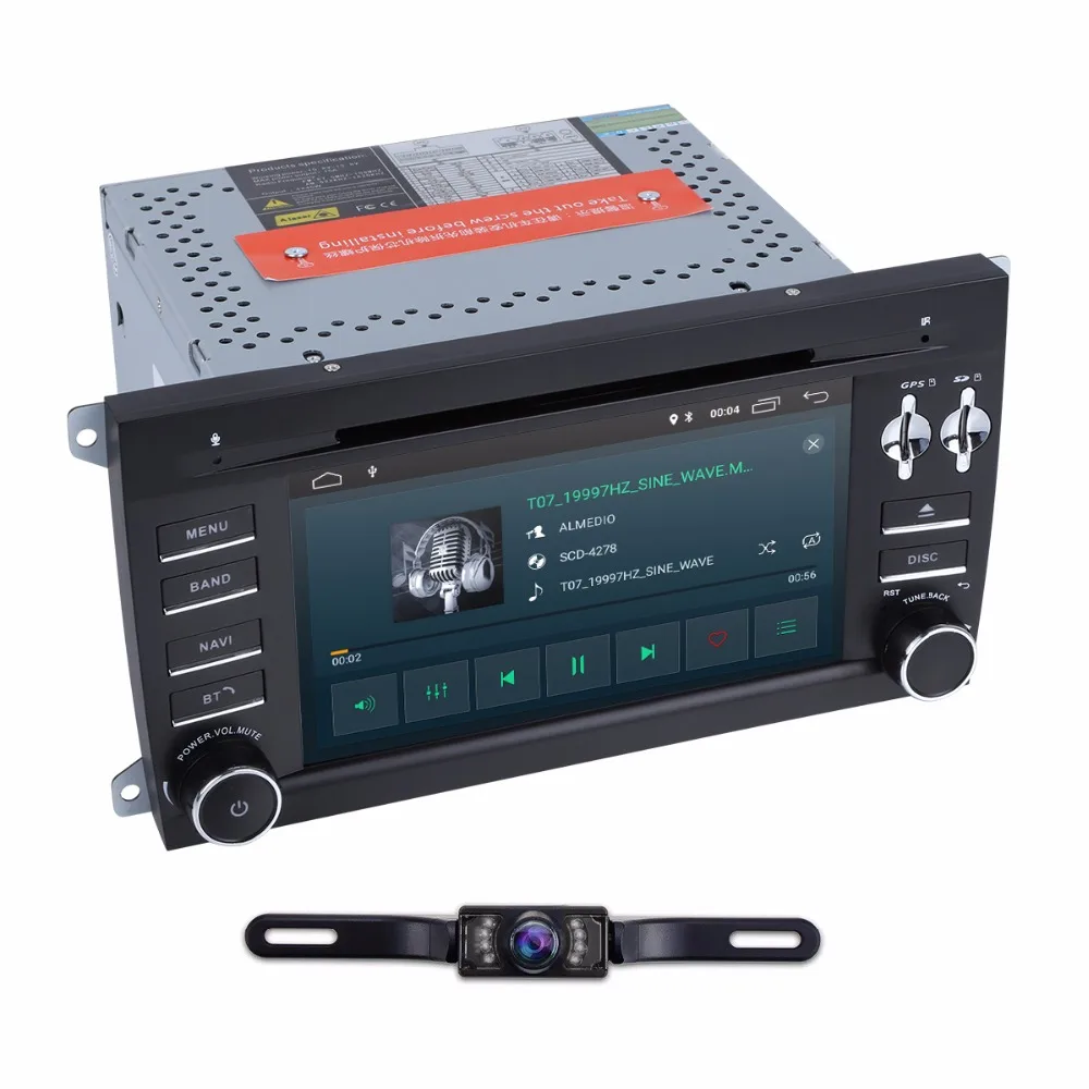 2Din Android8.1 Car DVD Player for Porsche Cayenne 2003 2004 2005 2006 2007 2008 2009 2010 with 4G WiFi GPS Radio 2GB RAM BT CAM |