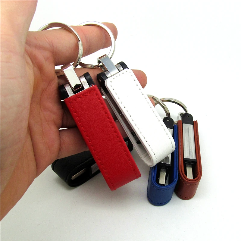 Высокого качества из кожи с кожы металльный брелок usb флеш накопитель 4 ГБ 8 16