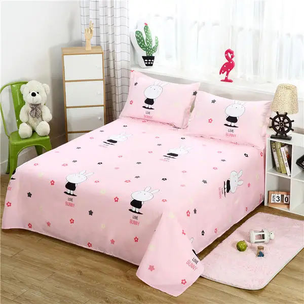 Набор постельного белья из хлопка с алоэ 1 шт. простыня для общежития плоская