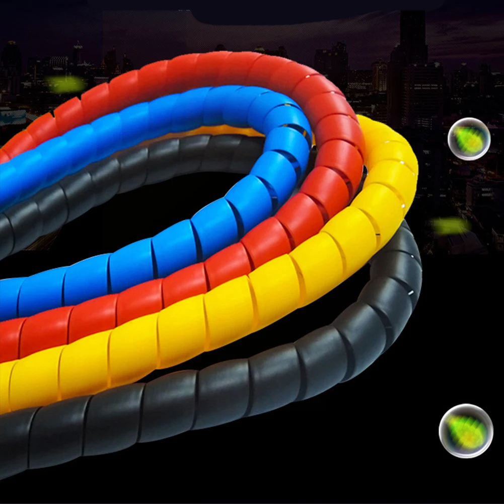 8 мм Трубная крышка спиральная обмотка провода Органайзер защита от разрыва