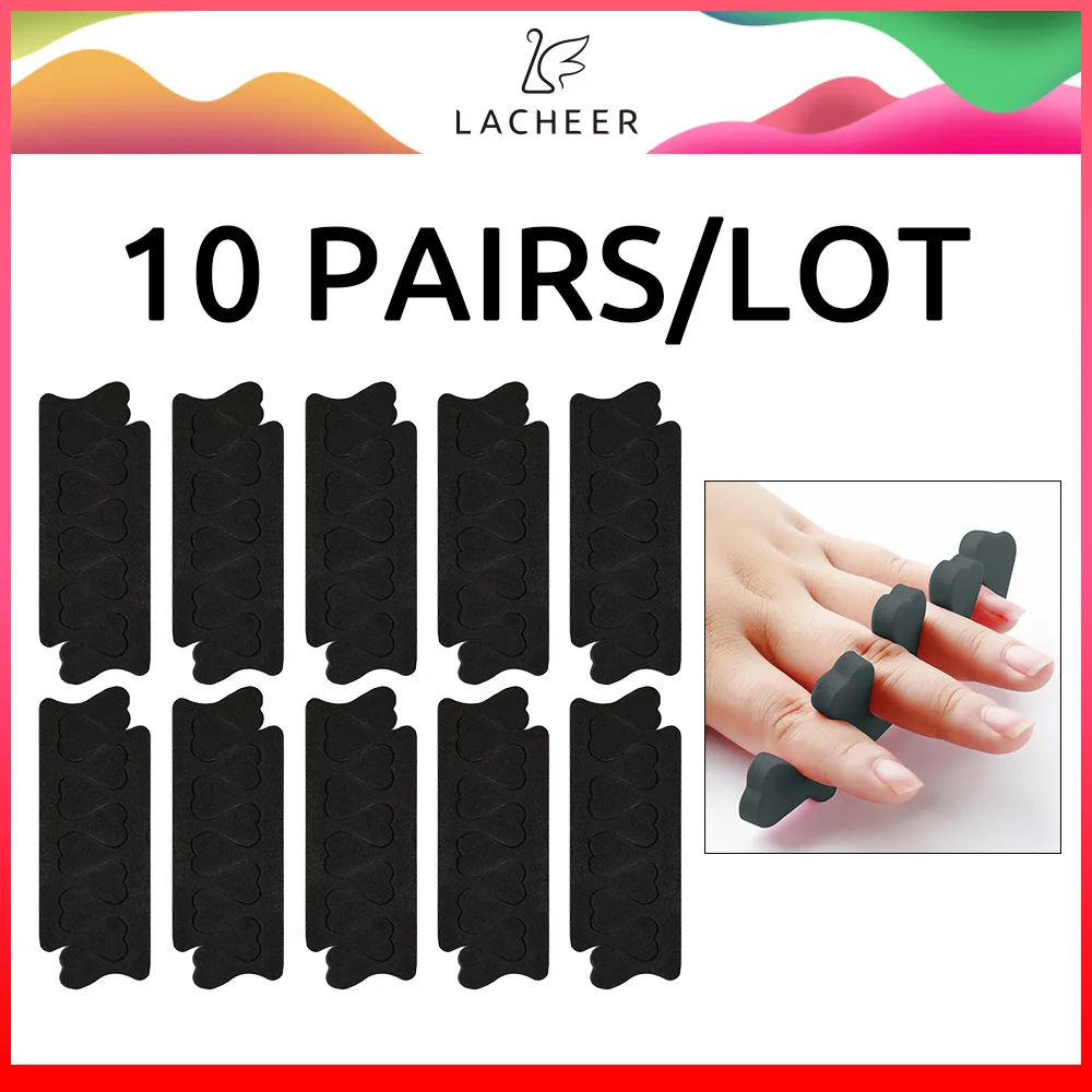 Lacheer черный гвоздь и разделители для пальцев ноги пальцы ног Губка Мягкий Набор