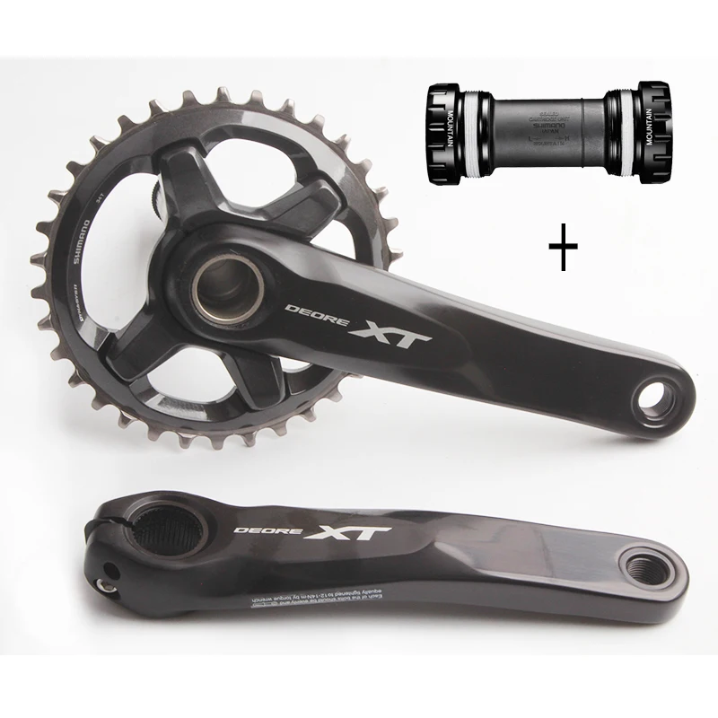 Shimano XT FC M8000 1x11s Скорость MTB велосипедный шатун широкая и узкая цепь 30T 32T 34T 170 мм