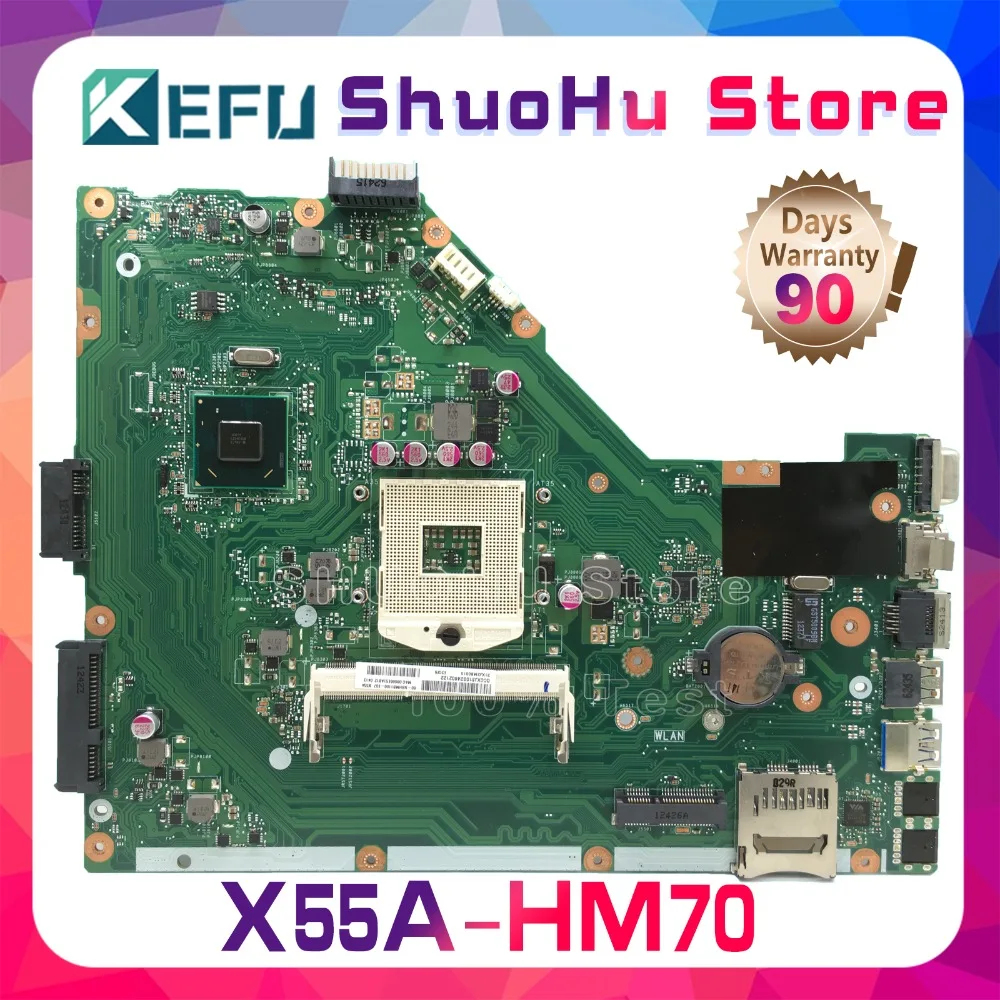 Материнская плата KEFU для ноутбука ASUS X55A HM70 протестирована на 100% оригинальная
